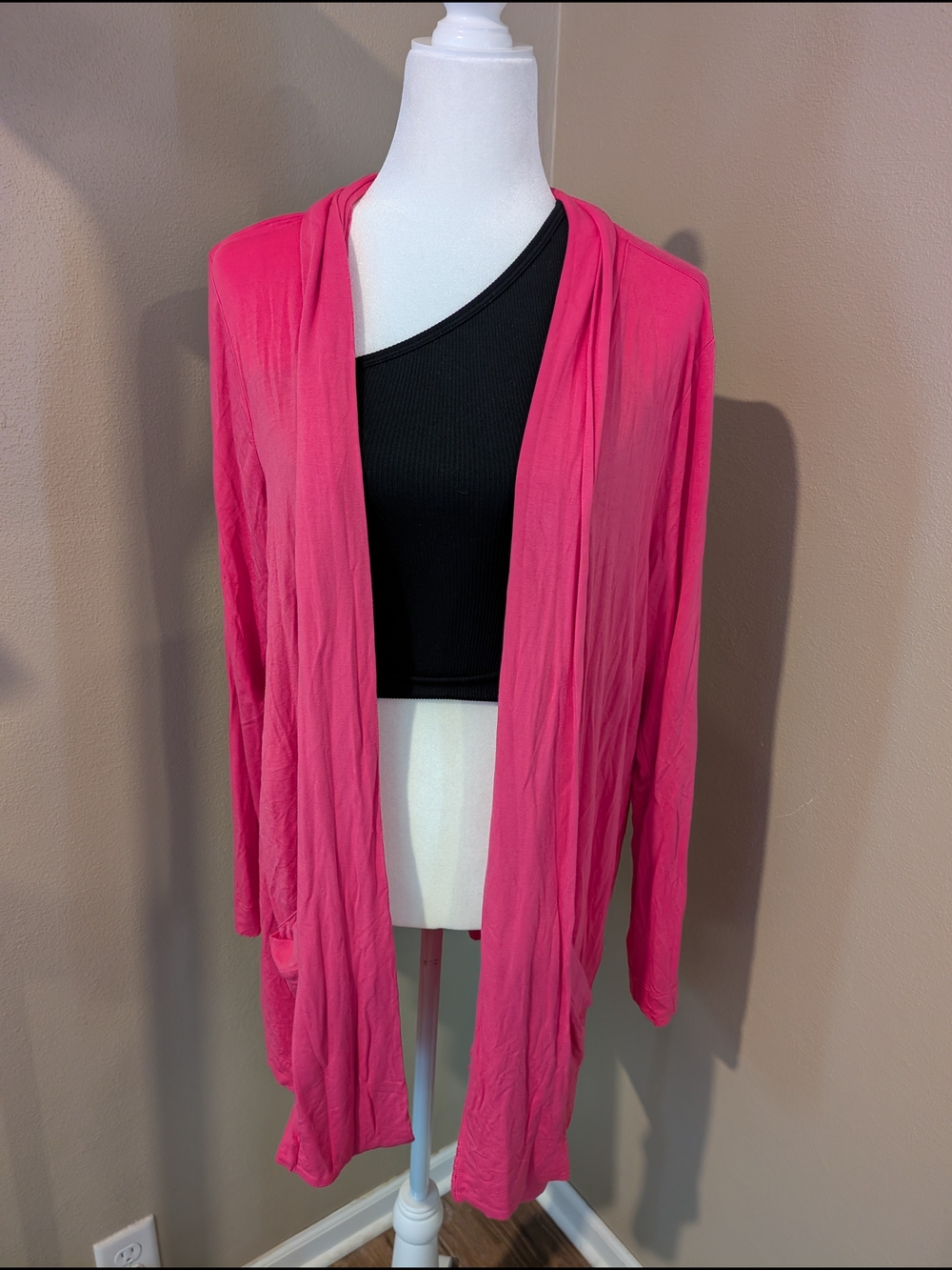 Torrid Open-Front Pink Cardigan Sweater
